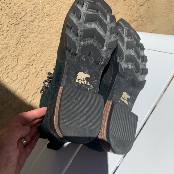 Sorel black leather and suede military combat boots size 5.5 - Picture 14 of 16